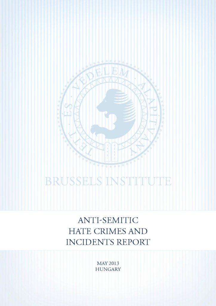 Antisemitic Hate Crimes And Incidents Report May 2013