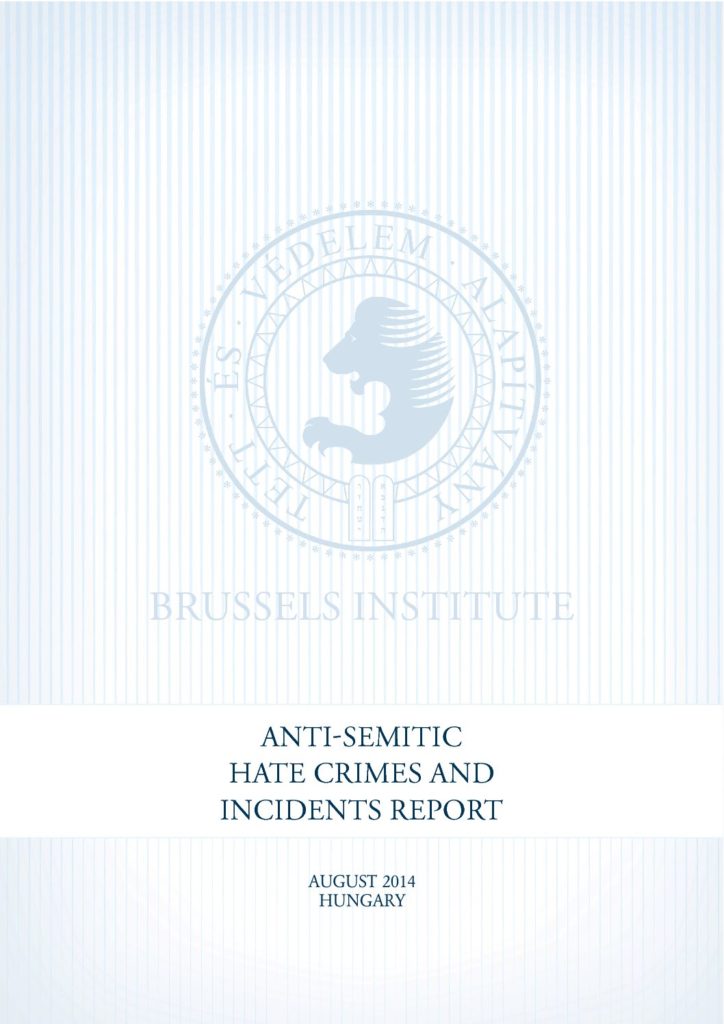 Antisemitic Hate Crimes And Incidents Report August 2014