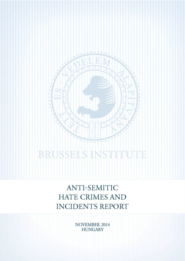 Antisemitic Hate Crimes And Incidents Report November 2014